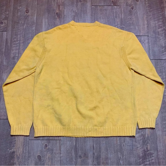 Yellow Tommy Hilfigure Crewneck Sweater SZ XL - Picture 2 of 8